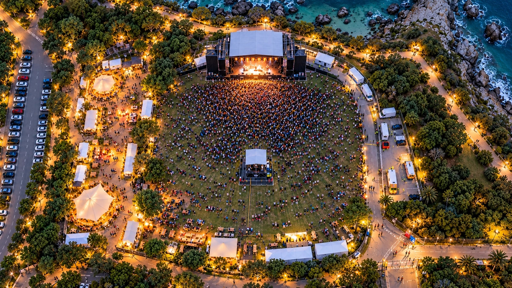 Festival site from above